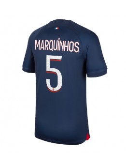 Moški Nogometna dresi replika Paris Saint-Germain Marquinhos #5 Domači 2023-24 Kratek rokav